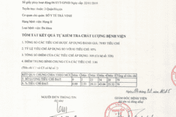 BÁO CÁO TỰ KIỂM TRA, ĐÁNH GIÁ CHẤT LƯỢNG BỆNH VIỆN NĂM 2024